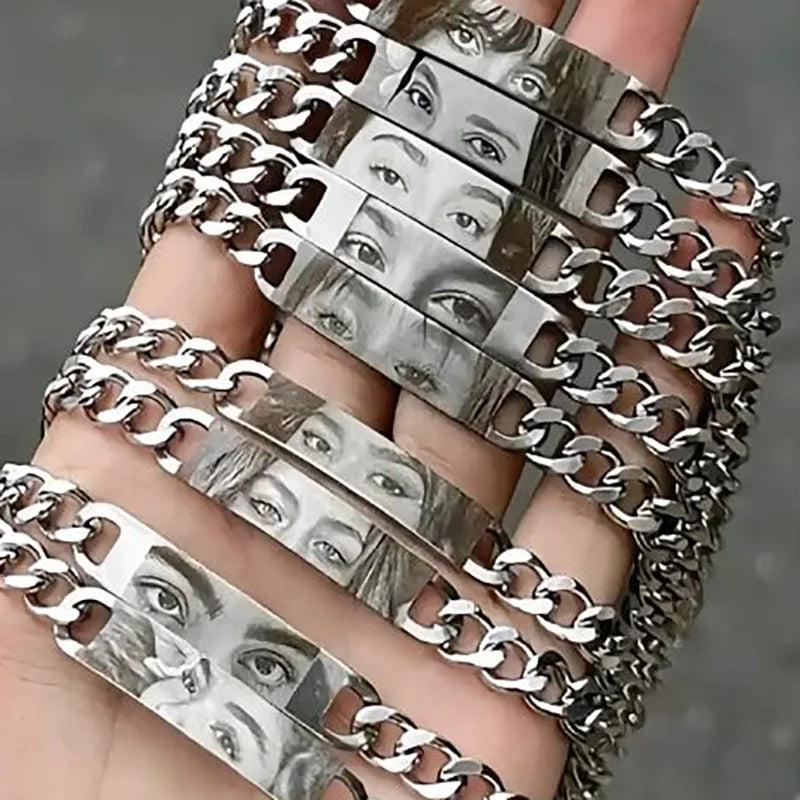 Personalisiertes Armband aus Edelstahl für Damen und Herren