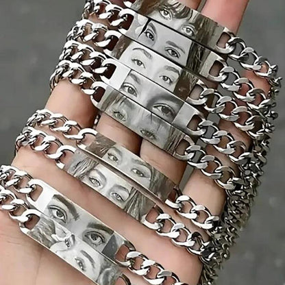 Personalisiertes Armband aus Edelstahl für Damen und Herren