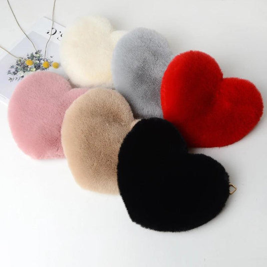 Love Bag Herzform in Weiß Grau Rosa Beige Schwarz Rot ideal für Abendkleid oder Girlsnight charmant und einzigartig
