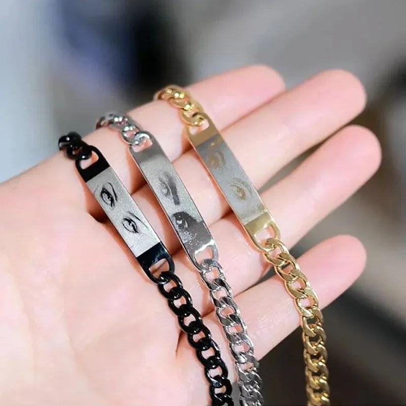 Personalisiertes Armband aus Edelstahl für Damen und Herren