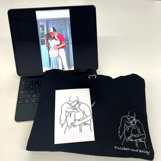 Personalisierte Stickerei Ready-to-Wear Firmenlogo Teamuniform Schuluniform DIY Stickerei Hoodie Herrenbekleidung