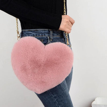 Love Bag Herzform in Weiß Grau Rosa Beige Schwarz Rot ideal für Abendkleid oder Girlsnight charmant und einzigartig
